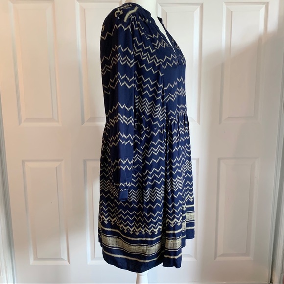 Anthro Holding Horses Navy Boho Babydoll Dress - Picture 4 of 6